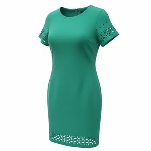 Banana Republic Elegant Teal Dress with Cutout Details, Size 12